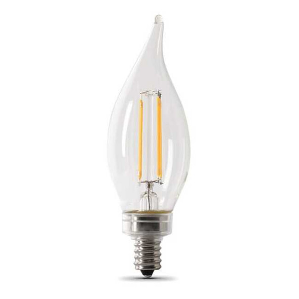 Feit Electric 3.3 W,BA10,Candelabra Screw (E12),PK6 CFC40/927CA/FIL/6