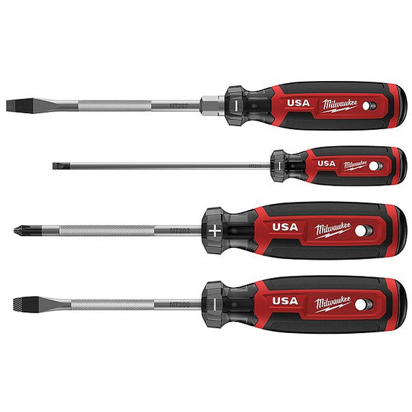 Milwaukee Tool 4 pc. Cushion Grip Screwdriver Kit (Made in USA) MT200-4