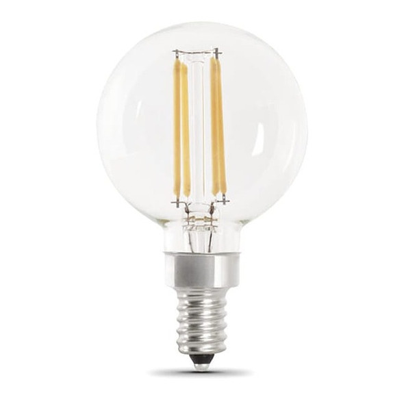 Feit Electric 5.5 W,G16-1/2,Candelabra Screw (E12),PK2 BPG1660950CAFIL/2/RP