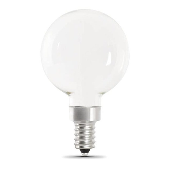 Feit Electric 5.5 W,G16-1/2,Candelabra Screw (E12),PK2 BPG1660W950CAFIL2/RP