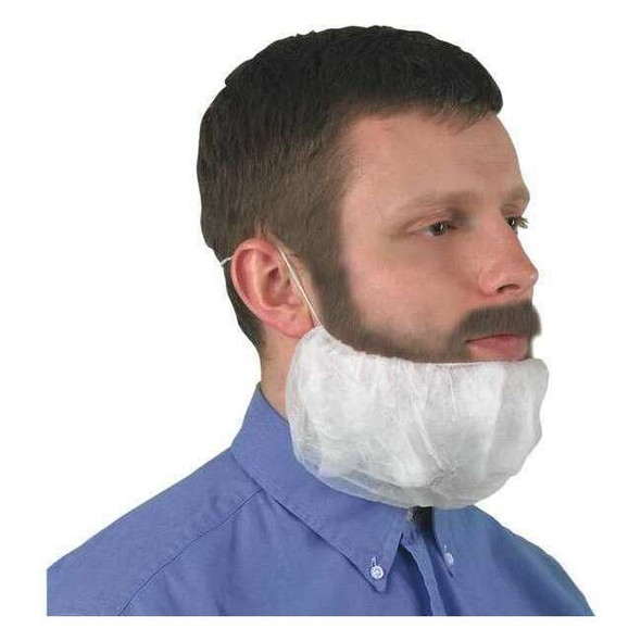 Kleenguard Beard Cover, Polypropylene, White, XL, 1000 PK 66816
