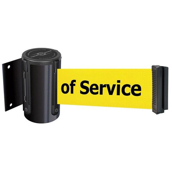 Tensabarrier Belt Barrier, Black,Belt Color Yellow 896-STD-33-MAX-NO-YEX-C