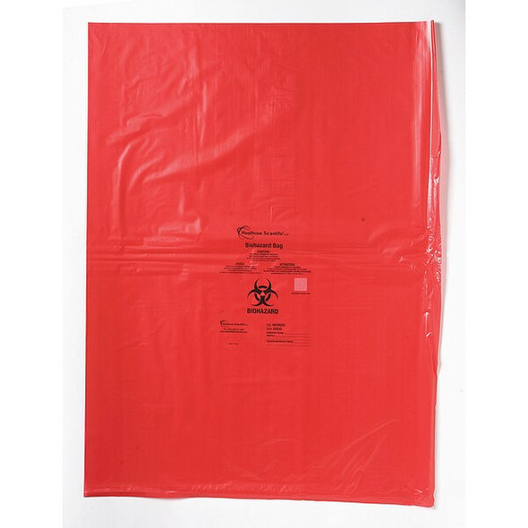 Heathrow Scientific Biohazard Bags, Red, PK500 HS10320