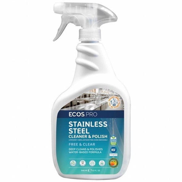Ecos Pro Metal Cleaner and Polish,32 oz,Soy PL9330/6