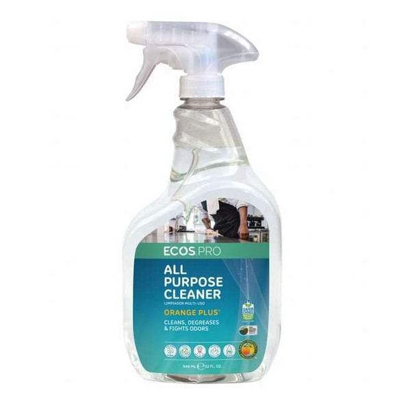 Ecos Pro All Purpose Cleaner, Trigger Spray Bottle, 32 oz, Orange, 6 PK PL9706/6