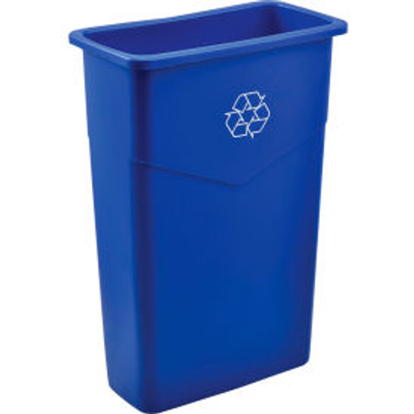 Global Industrial Slim Recycling Can 23 Gallon Recycling Blue