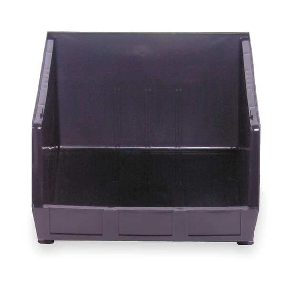 Hang & Stack Storage Bin, Polypropylene/Polyethylene, Black, 11 in H, 16 1/2 in W, 18 in L