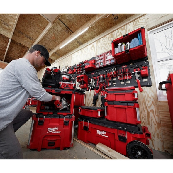 PACKOUT Tool Cabinet, Black-Red, Polymer, 19-1-2 in W x 14-1-2 in D x 15 in H  48-22-8445