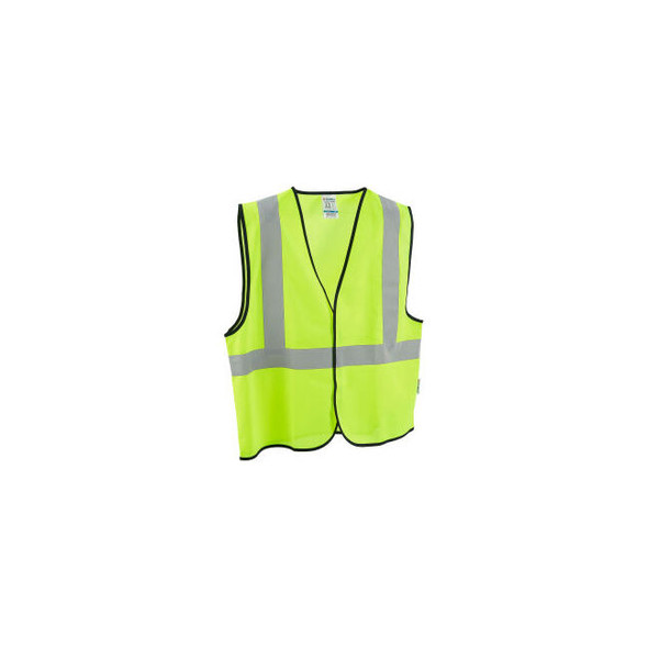 Global Industrial Class 2 Hi-Vis Safety Vest Solid Polyester Lime L/XL