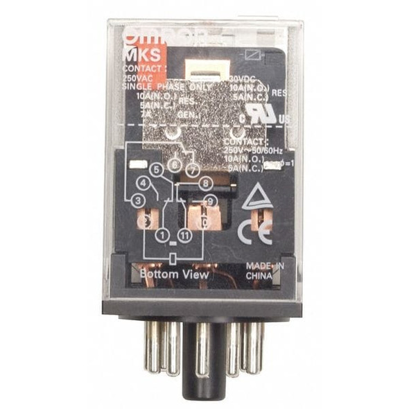 Omron Plug-In, General Purpose Relay, Octal, 10 A, 8, Plug-in MKS2PAC120