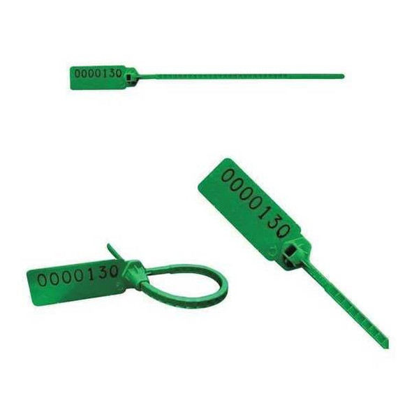 Elc Security Products Pull-Tight Seals,Green,Unfinished,PK250 060H14PPGR