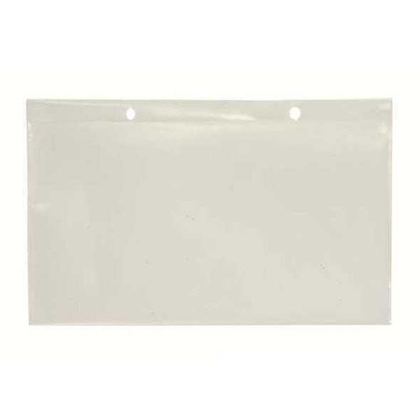 Label Holder, Clear, Polypropylene, 5 in L x 3 in W, 1 lb Load Capacity, 6 PK