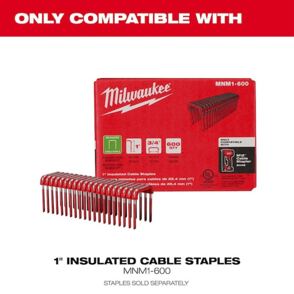 Milwaukee Tool Staple Gun, 18 ga, 12 V DC 2448-20