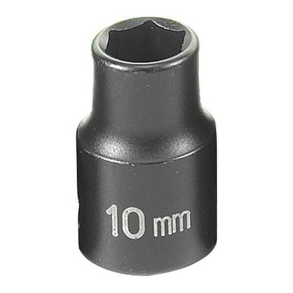 3/8" Drive Impact Socket Chrome plated, 10mm,3/8"D,Impact,6pt.