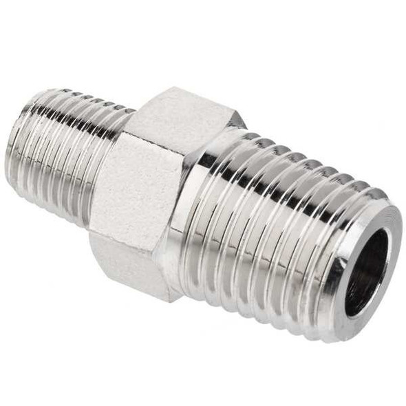 Manufacturer Varies Reducing Hex Nipple, Brass, 3/8 x 1/4 in ZUSA-PF-9036
