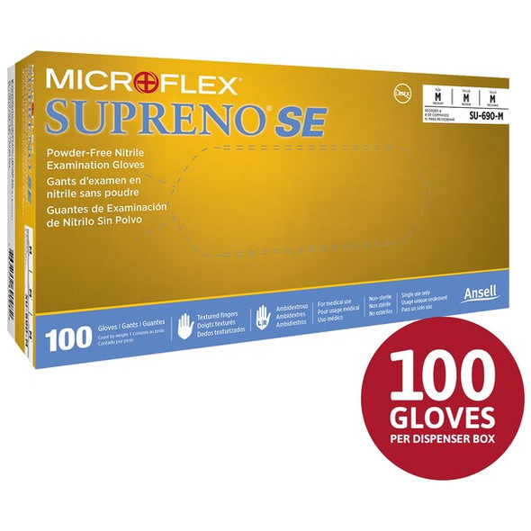 Ansell Disposable Gloves,M,Violet Blue,PK100 SU-690