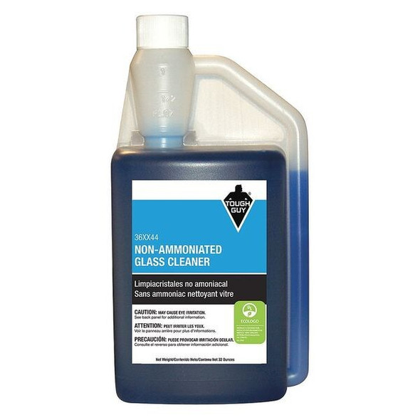 Manufacturer Varies Liquid Glass Cleaner, 1 qt., Blue, Unscented, Bottle 36XX44