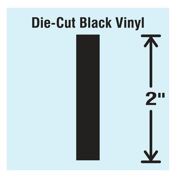 Stranco LetterLabel,Vinyl,2inH,1-1/4inW,PK10 DBV-2-I-10