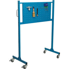 Global Industrial Mobile Pegboard Panel Rack 48""W Blue