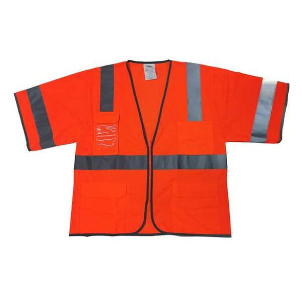 Manufacturer Varies High Visibility Vest, Orange/Red,L 786F19