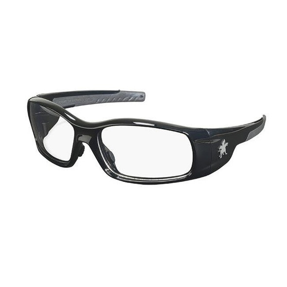 MCR Safety® Swagger® Eyewear, Black Frame, Clear Lens, 1/Each