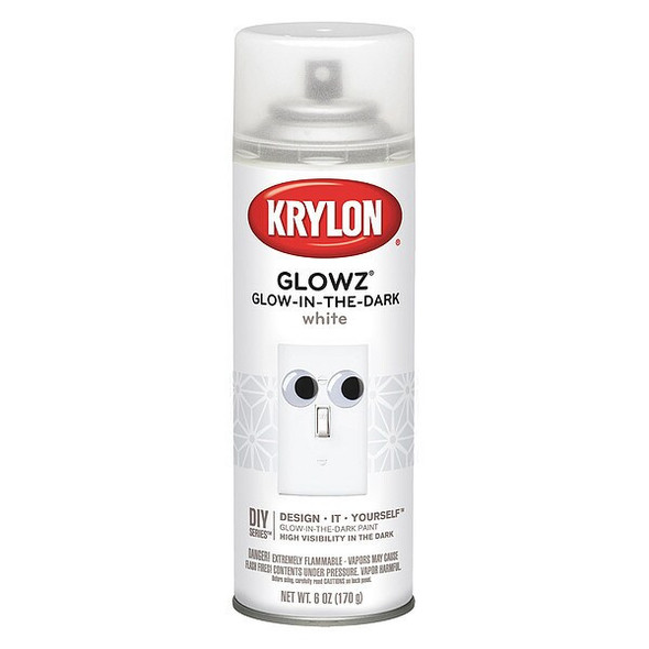 Krylon Spray Paint, White, Gloss, Solvent, 6 oz K03152007