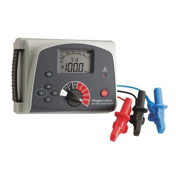 Megger Battery Operated Megohmmeter,5000VDC BM5200