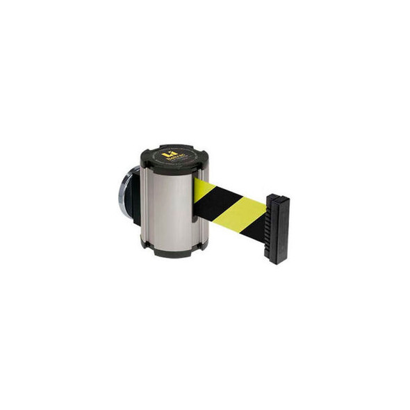 Lavi Industries Magnetic Retractable Belt Barrier Satin Case W/15' Black/Yellow