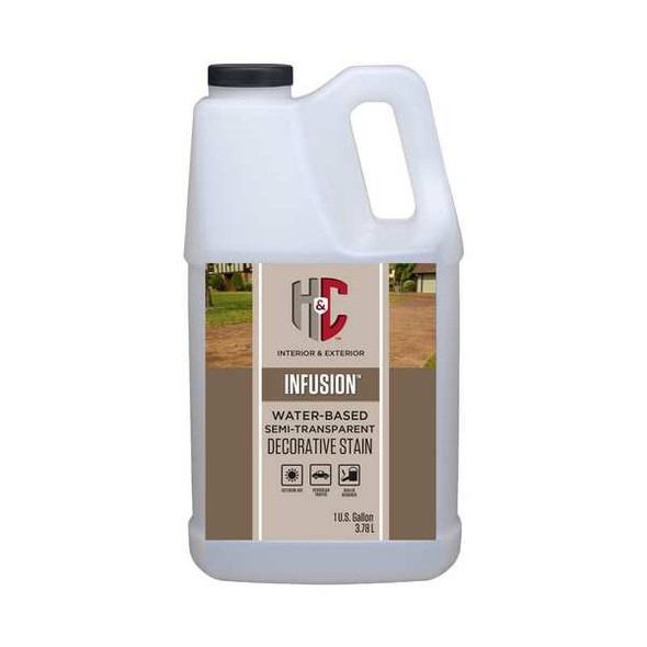 1 gal Floor Stain, Satin Finish, Semi-Trans Espresso, Water Base
