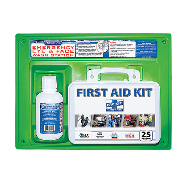 Contractor's First Aid Kit & Eyewash Station