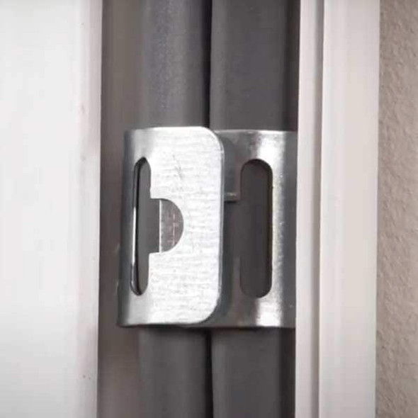 D-Line Cable Clip, Stainless Steel, Natural, 56 mm L, 100 PK SAFEDFCLIP30/100