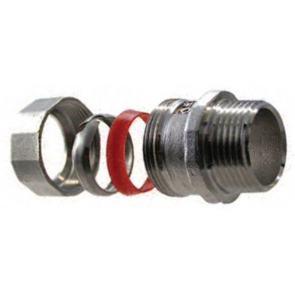 EMT Grounding Connector, 1 in, Compression, 316 Stainless Steel, Polished, Silver