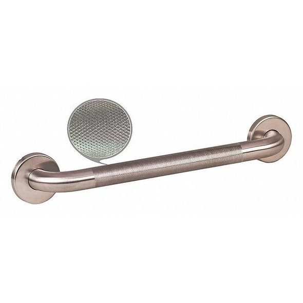 Wingits Grab Bar,SS,Knurled Satin,36 in L WGB5SSKN36