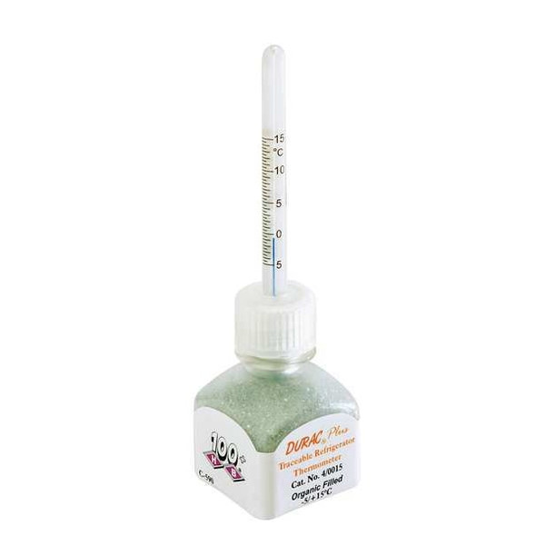 Durac Plus Liquid In Glass Thermometer,-5 to 15C B60600-0600