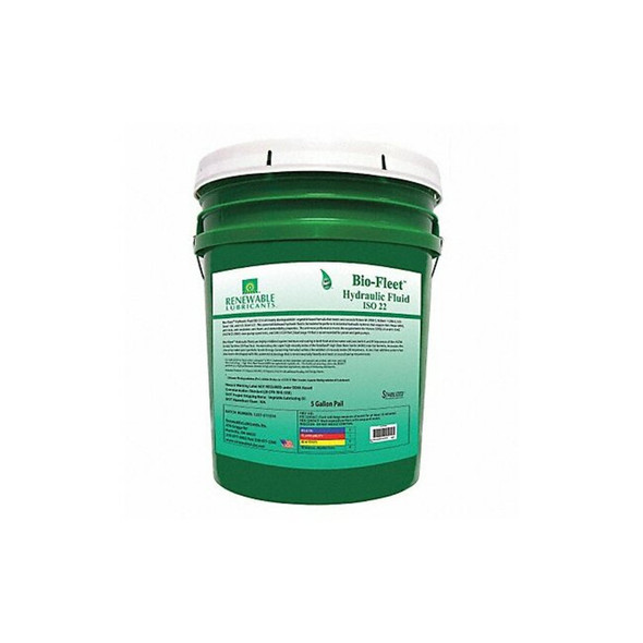 Renewable Lubricants Hydraulic Oil,Pail,Yellow,5 gal. 80814 Renewable Lubricants Hydraulic Oil,Pail,Yellow,5 gal. 80814