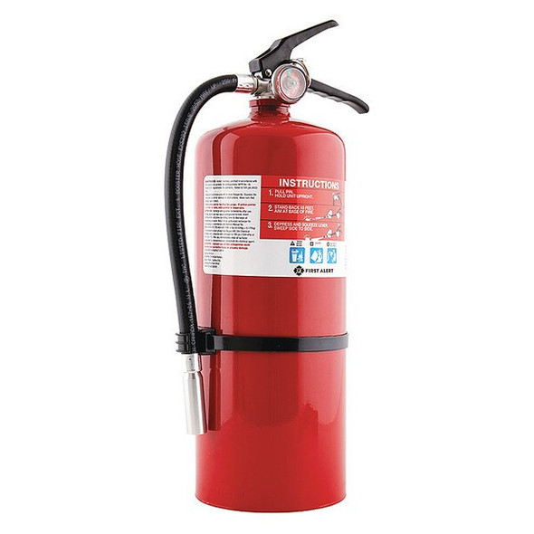 First Alert Fire Extinguisher,Rechargable,4A:60B:C PRO10 First Alert Fire Extinguisher,Rechargable,4A:60B:C PRO10