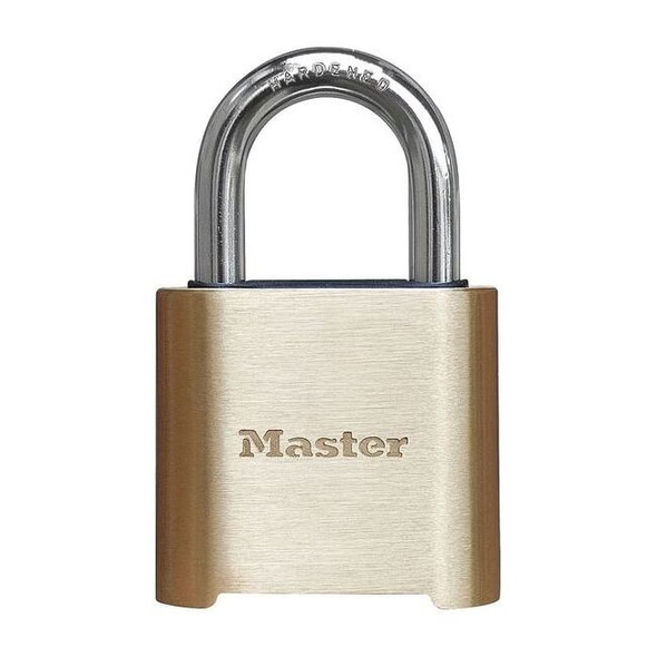 Master Lock Combination Padlock, Bottom, Gold/Silver 975DCOM