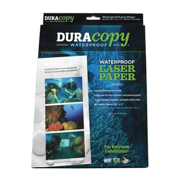 Rite in the Rain Waterproof Laser Paper,8-1/2"x11",PK100 6511