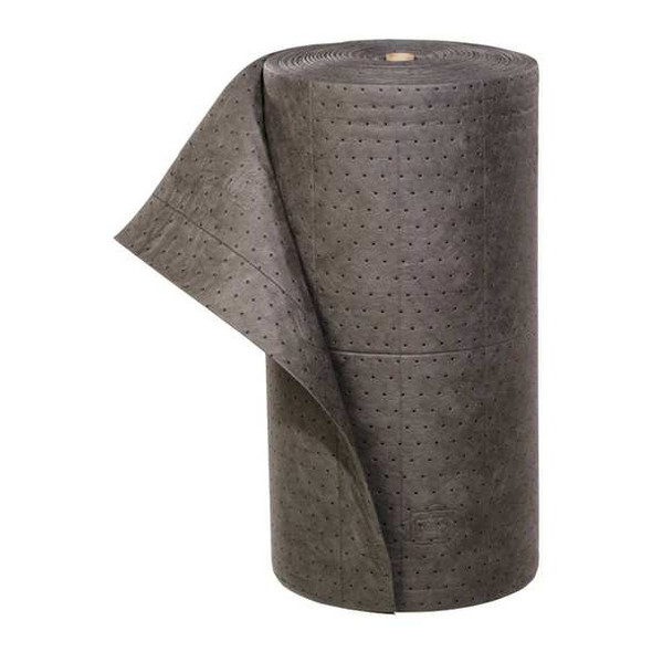 Sorbent Roll, 35 gal, 30 in x 150 ft, Bodily Fluids, Gray, Polypropylene