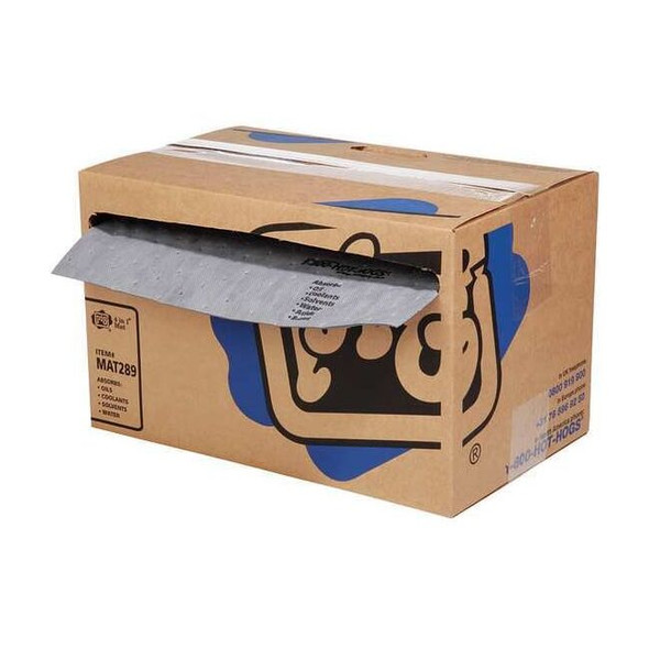 Pig Sorbent Roll, 18 gal, 16 in x 50 ft, Universal, Gray, Polypropylene MAT289
