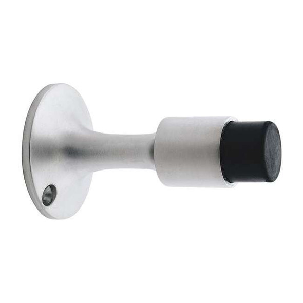 Ives Door Stop, Brass, Silver, 2-1/4"H x 2-1/4"W WS443 US26D