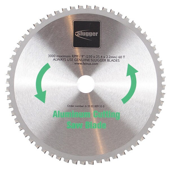 Fein Circular Saw Blades,Aluminum,9 in 63502009550