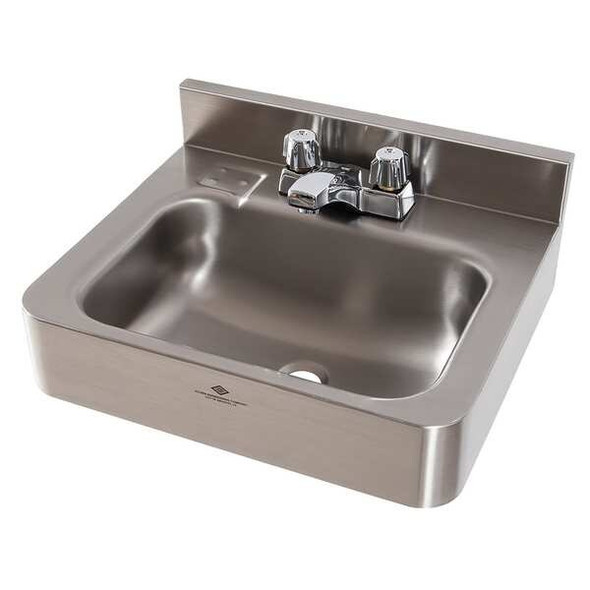 Acorn Controls Bathroom Sink,18"x15"x7",Silver 1950-1-CSS
