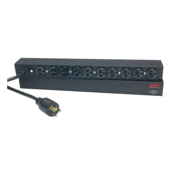 Apc Power Strip, Surge, 5-20R, L5-20P, 12 ft., Black AP9564
