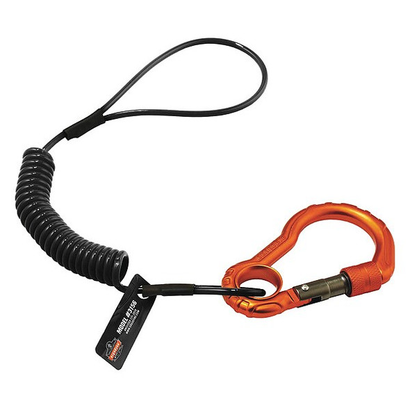 Ergodyne Coiled Lanyard,Black,For Harness 3156