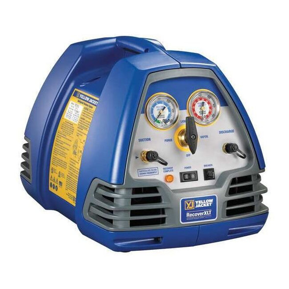 Yellow Jacket Refrigerant Recovery Machine,1/2 HP,115V 95762