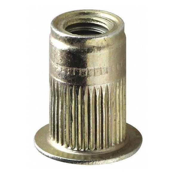 Rivet Nut, 1/2"-13 Thread Size, 0.865 in Flange Dia., 1.45 in L, Steel, 10 PK
