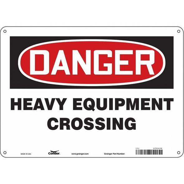 Condor Safety Sign,10 inx14 in,Aluminum 476L06