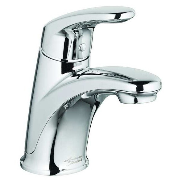 Single Handle Single Hole Mount, 1 Hole Mid Arc Bathroom Faucet, Polished chrome