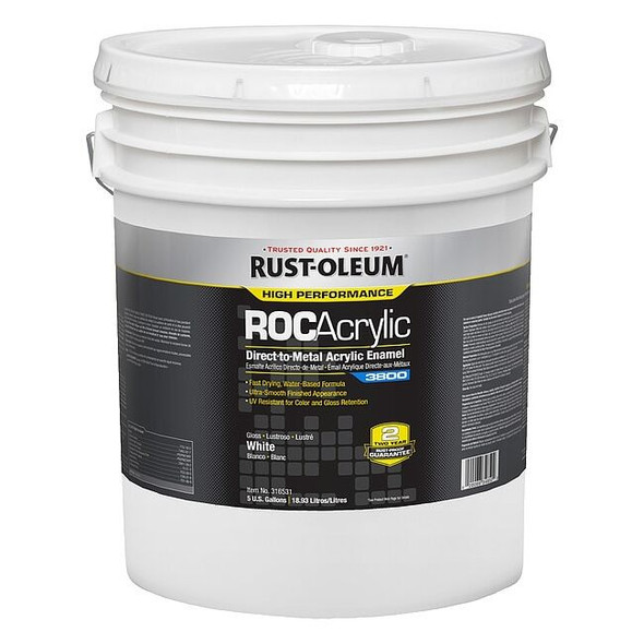 Rust-Oleum Acrylic Enamel Coating,White,5 gal. 316531